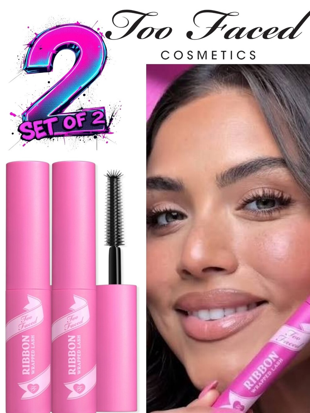 Too Faced Ribbon Mascara Travel Duo - BLACK